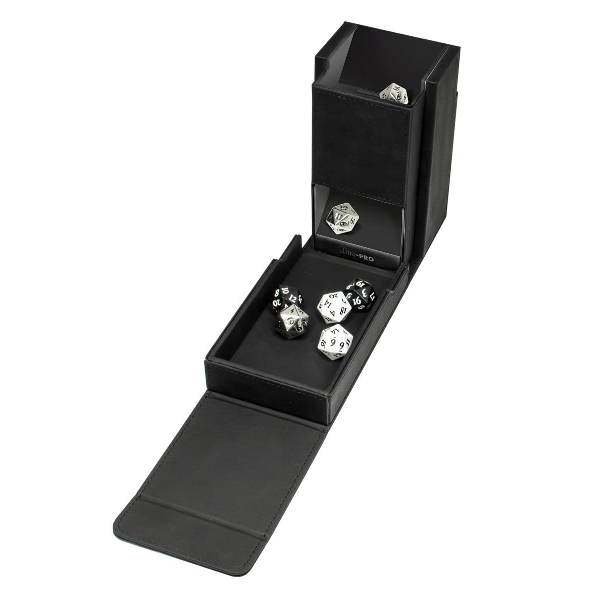 Three injection-molded ramps ensure random, durable dice rolls.