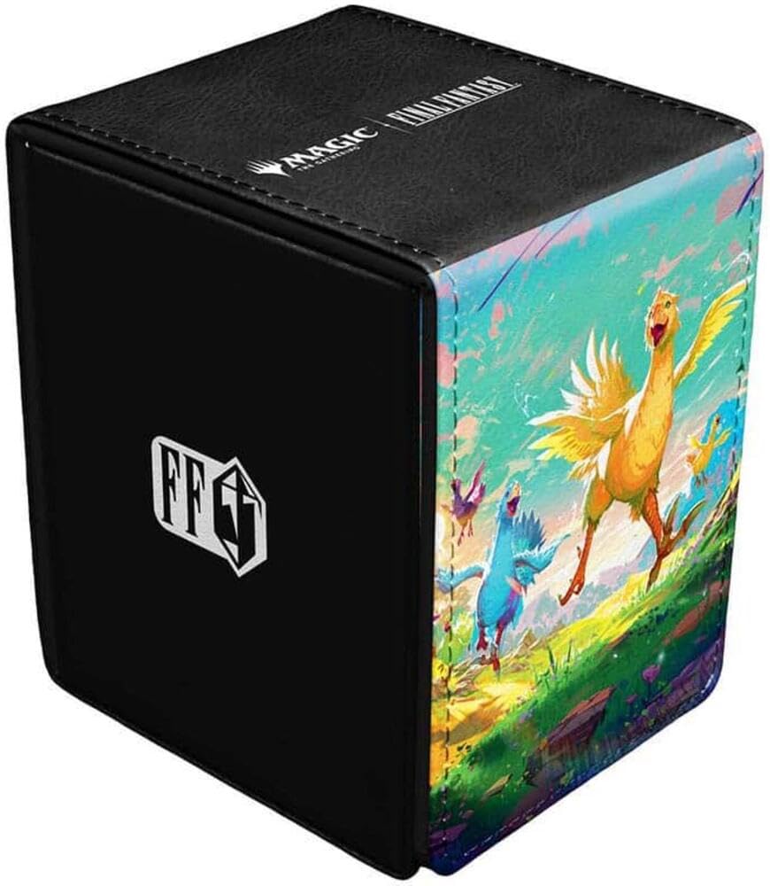Ultra Pro Alcove Flip Deck Box Final Fantasy Chocobo front view with secure magnetic lid.