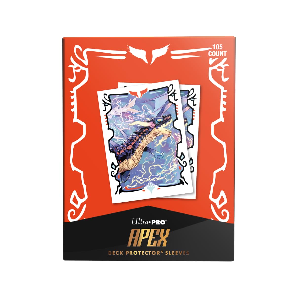 Ultra PRO Apex Tarkir Dragonstorm Neriv sleeve front art protects and shines foil cards.