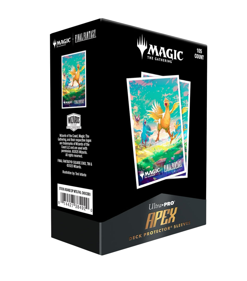 Ultra Pro Apex MTG Chocobo back texture sleeve enhances shuffle feel