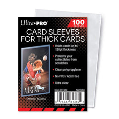 Ultra Pro clear thick card sleeve protecting cards up to 130pt for archival storage
