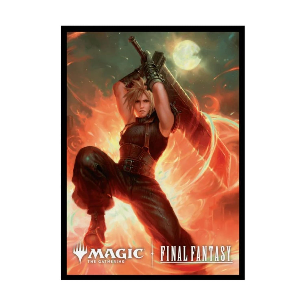 Ultra Pro Cloud Midgar Mercenary art sleeves protect cards while showcasing iconic Final Fantasy visuals.