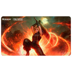 Ultra PRO Cloud Midgar Mercenary playmat with exclusive Final Fantasy art, protects cards and stabilizes your desk.