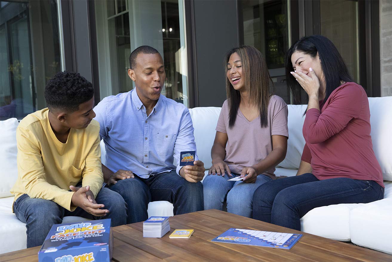 Ultra Pro Dad Joke Face-Off Made You Laugh cards to track wins and score quickly.