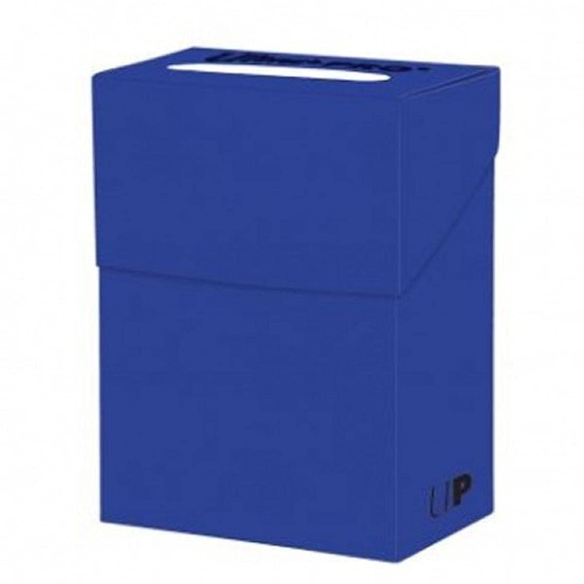 Ultra PRO Pacific Blue deck box front view, sturdy storage for sleeved cards.