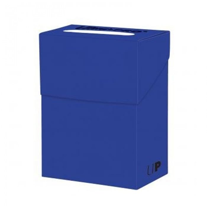 Ultra PRO Pacific Blue deck box top lid open for quick deck access.