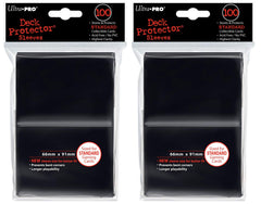 Ultra Pro deck protector sleeves black 200-count protect standard-size cards during games and storage.