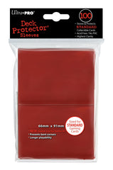 Ultra Pro Deck Protector standard red sleeve guards cards from wear and moisture.
