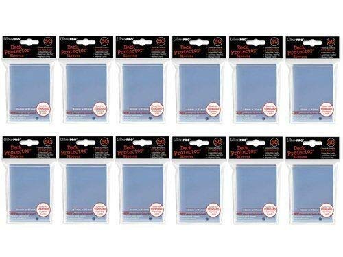 Ultra Pro 66mm x 91mm sleeves fit standard-size MTG and Pokemon cards.