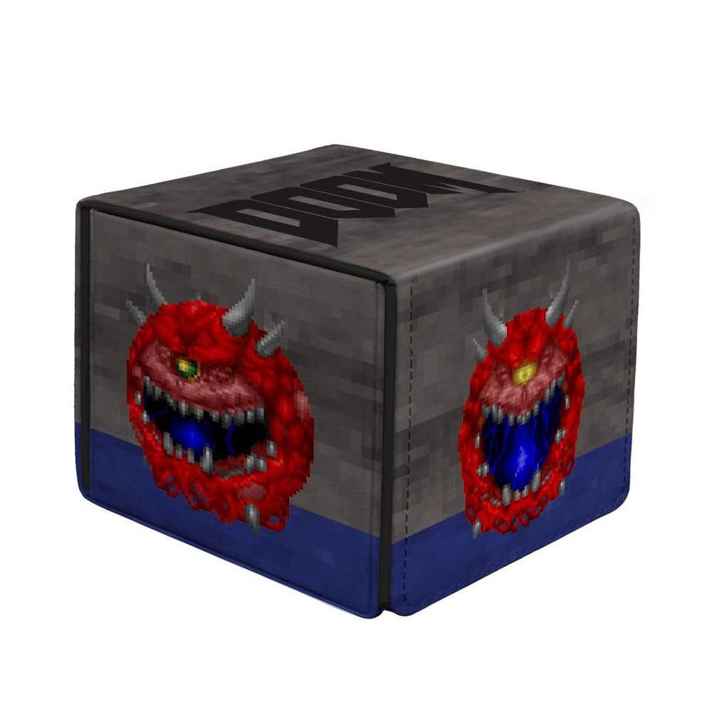 Ultra Pro Doom Cacodemon Alcove Edge deck box front view with vibrant artwork and premium finish.
