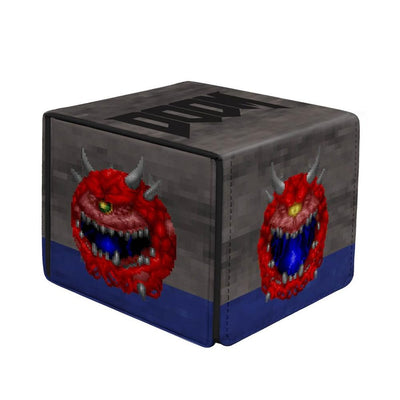 Ultra Pro Doom Cacodemon Alcove Edge deck box front view with vibrant artwork and premium finish.