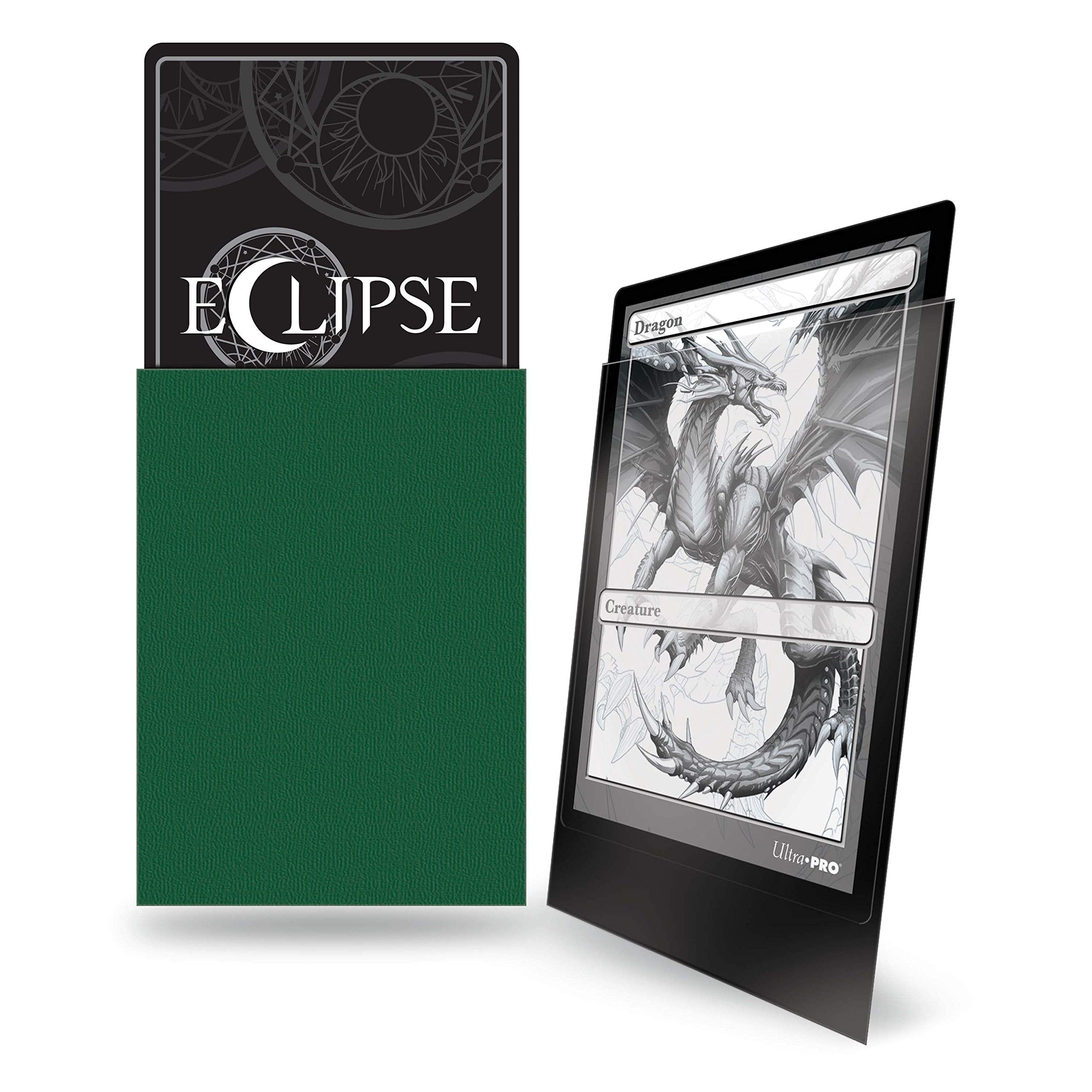 Ultra Pro Eclipse Forest Green sleeve, opaque back for privacy during play