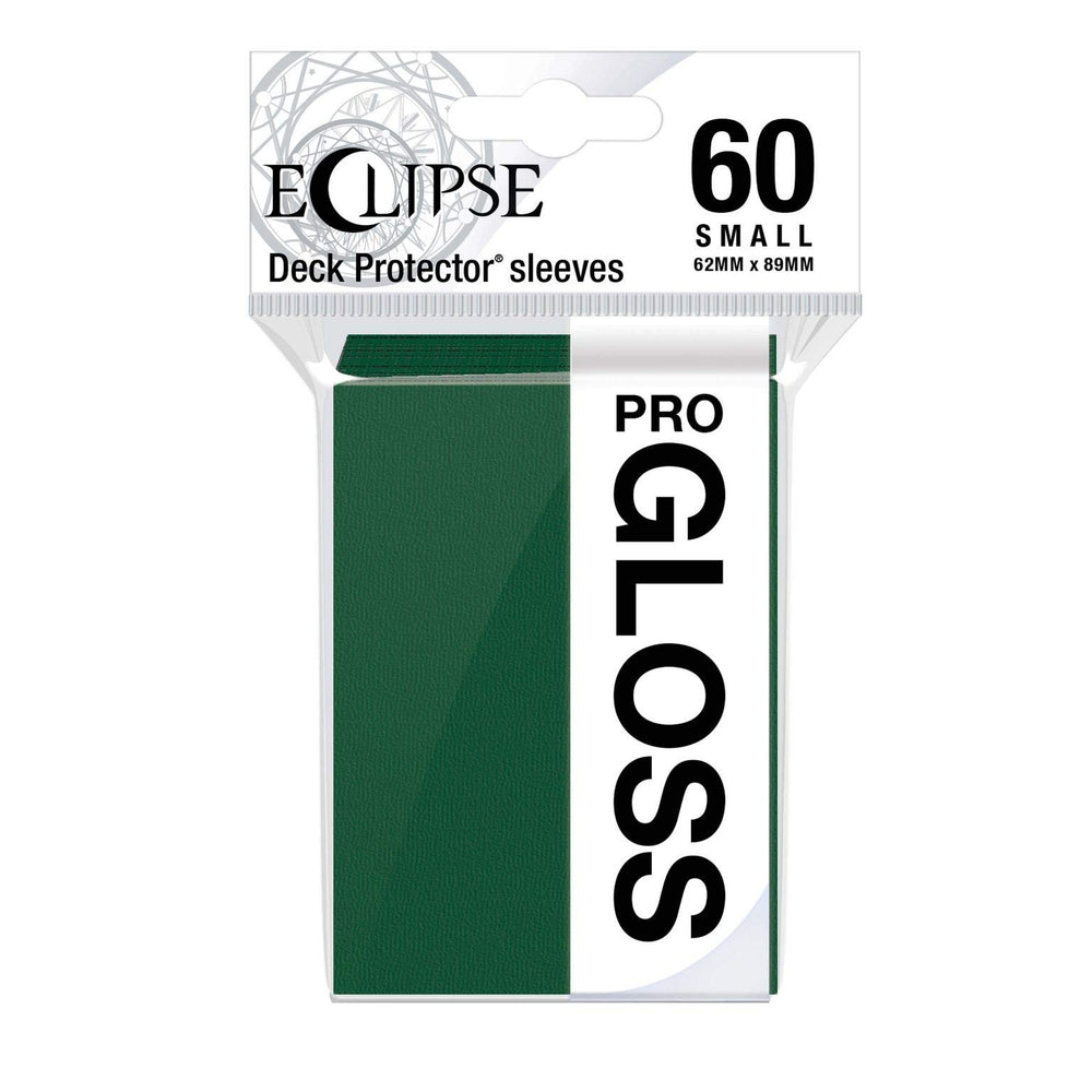 Ultra Pro Eclipse Gloss forest green sleeves protect cards with opaque backing