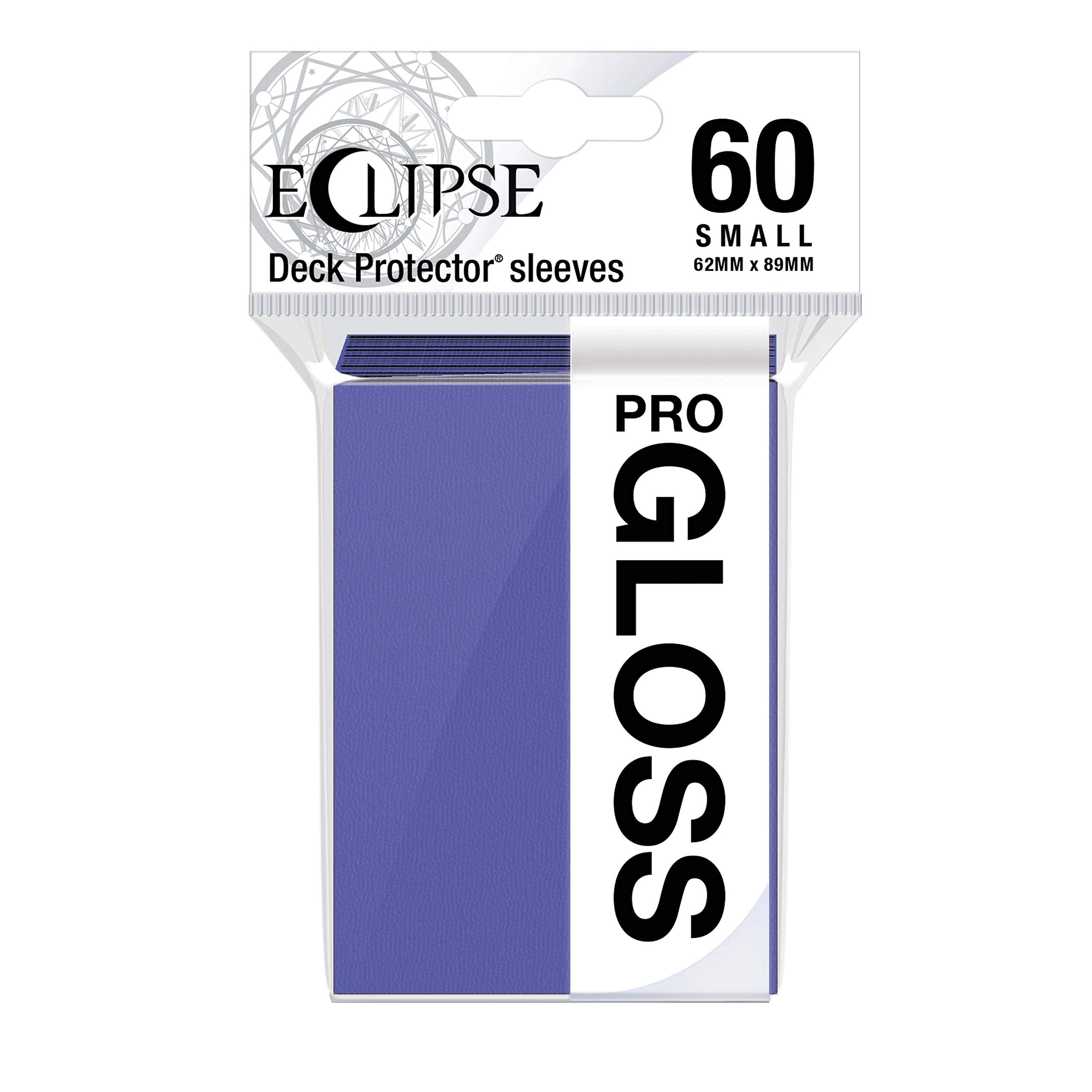 Ultra Pro E-15634 Eclipse Gloss sleeves front view in royal purple for card protection