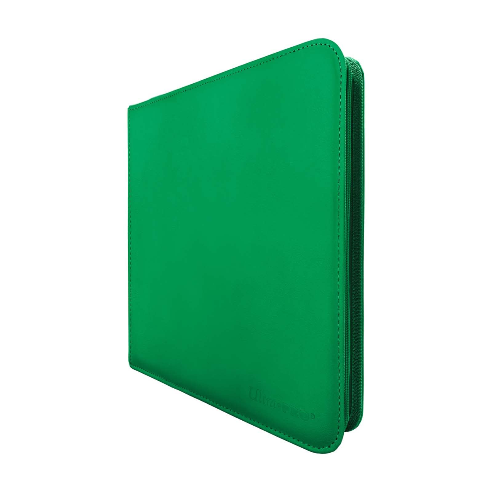 Ultra PRO E-15741 zippered binder open with padded leatherette exterior for on-the-go protection.