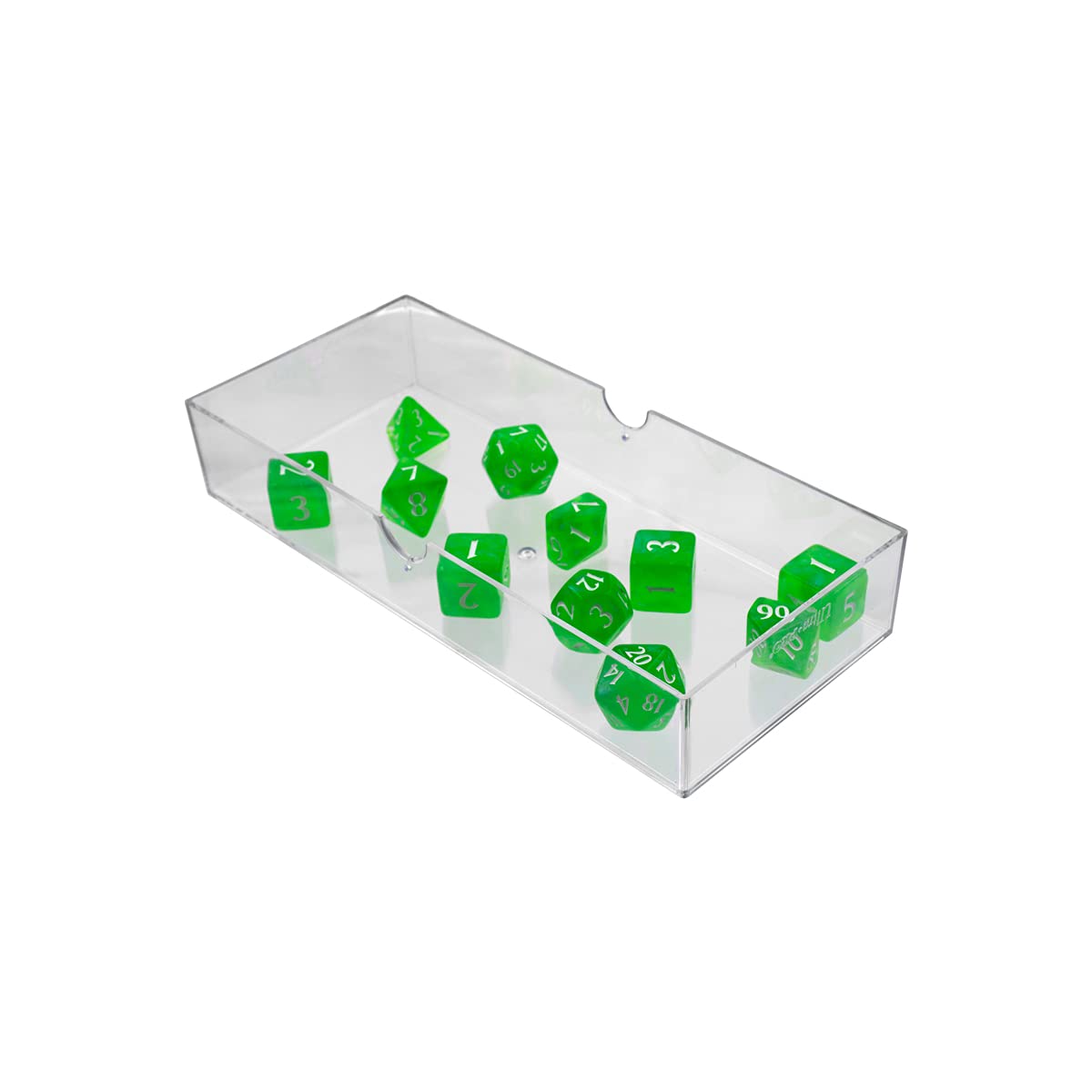 Ultra PRO Eclipse 11 lime green storage box keeping up to 40 dice organized.