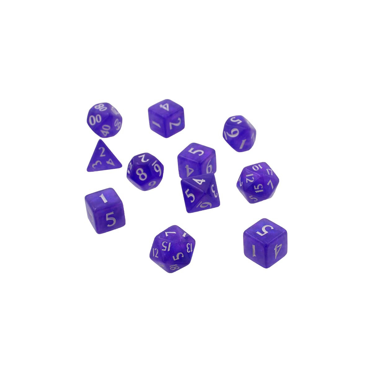 Ultra PRO Eclipse royal purple dice offer shimmering color options for themed campaigns.