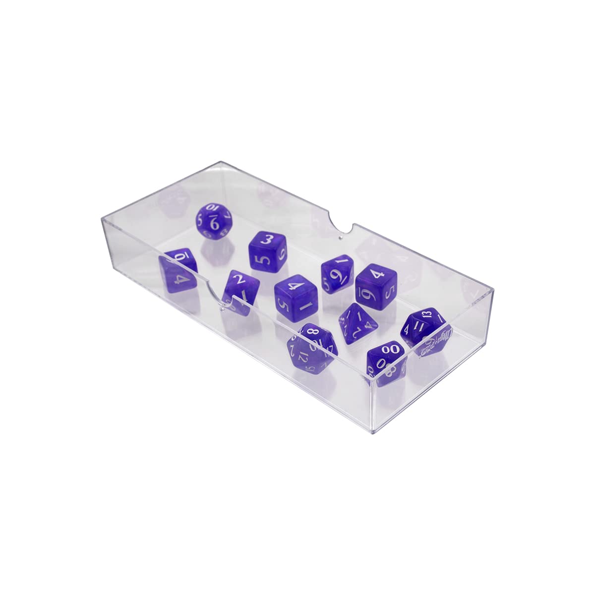 Ultra PRO Eclipse 2-piece acrylic storage box keeps dice organized and portable.