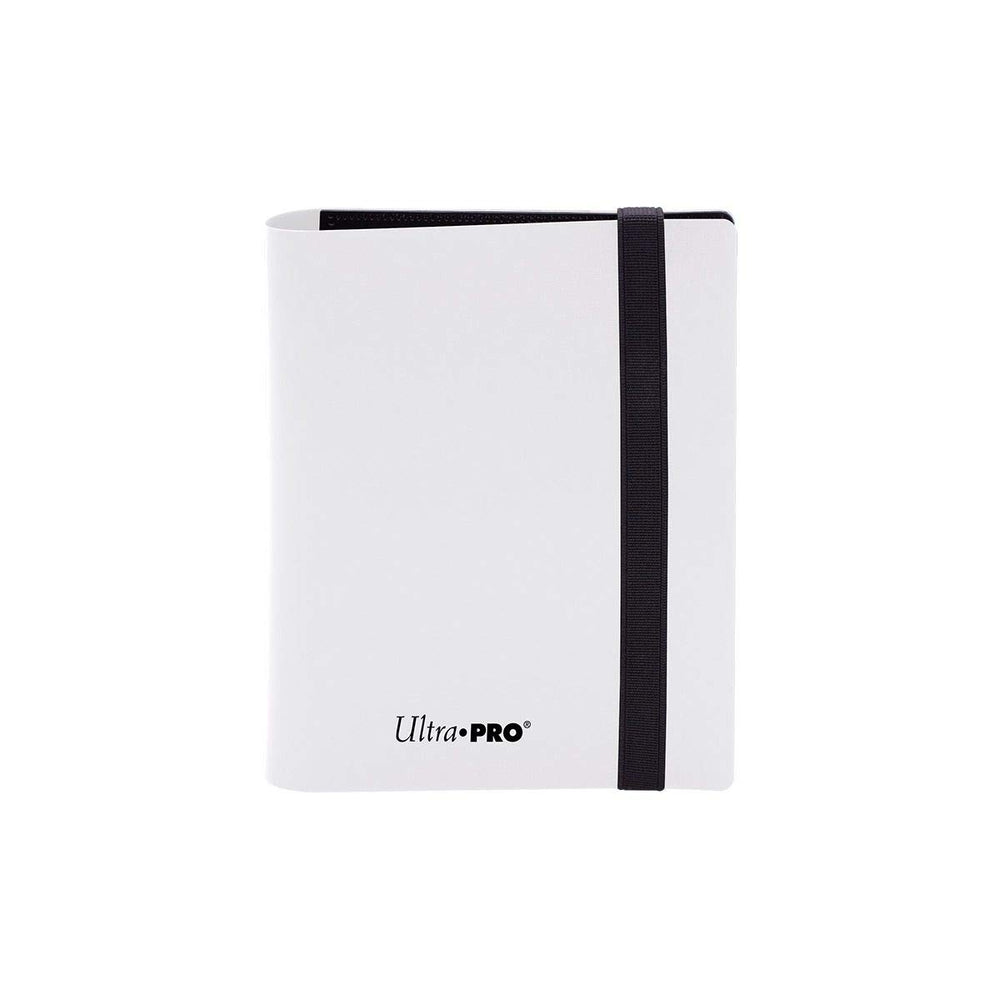 Ultra Pro Eclipse Arctic White binder, front view, compact card storage.