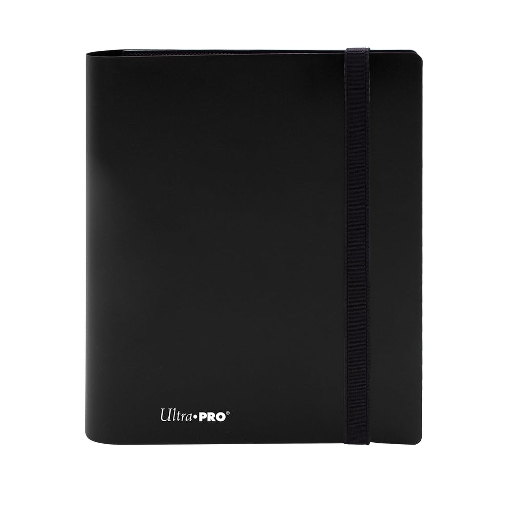 Ultra Pro Eclipse 4-pocket binder front view showing secure card organization and archival materials.
