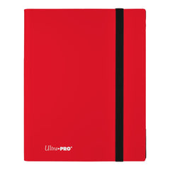 Ultra Pro Eclipse 9-Pocket PRO-Binder Apple Red front cover, durable and archival-safe for card collection.