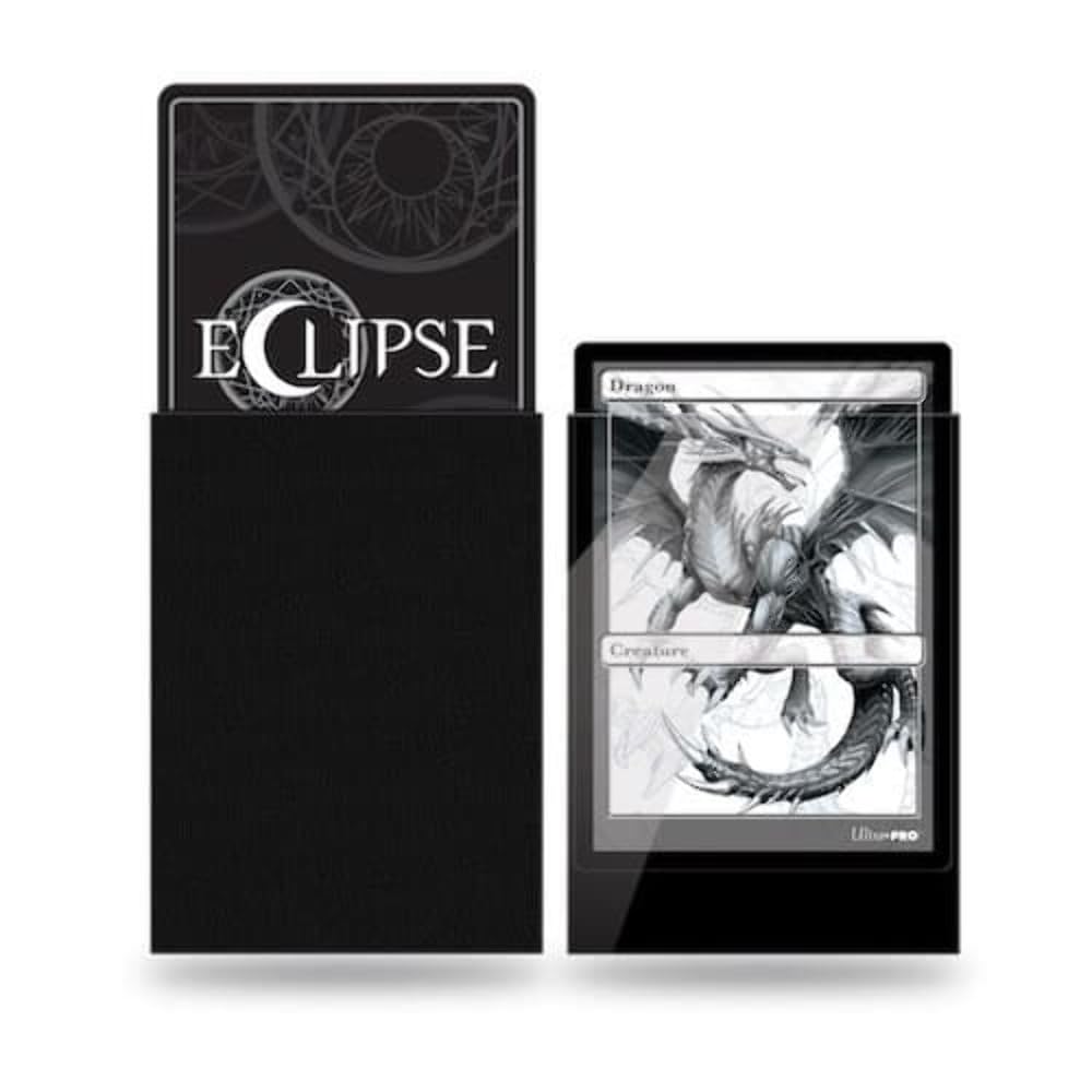 Ultra Pro Eclipse Gloss sleeves back view with opaque back for clean card backs
