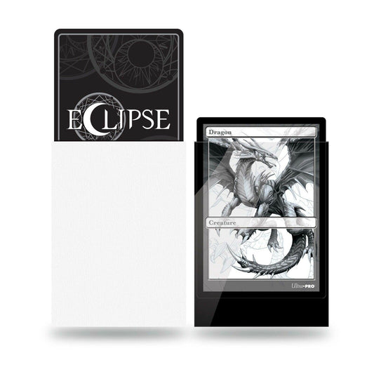 Ultra Pro Eclipse Gloss sleeves back view showing opaque layer for concealed backs.