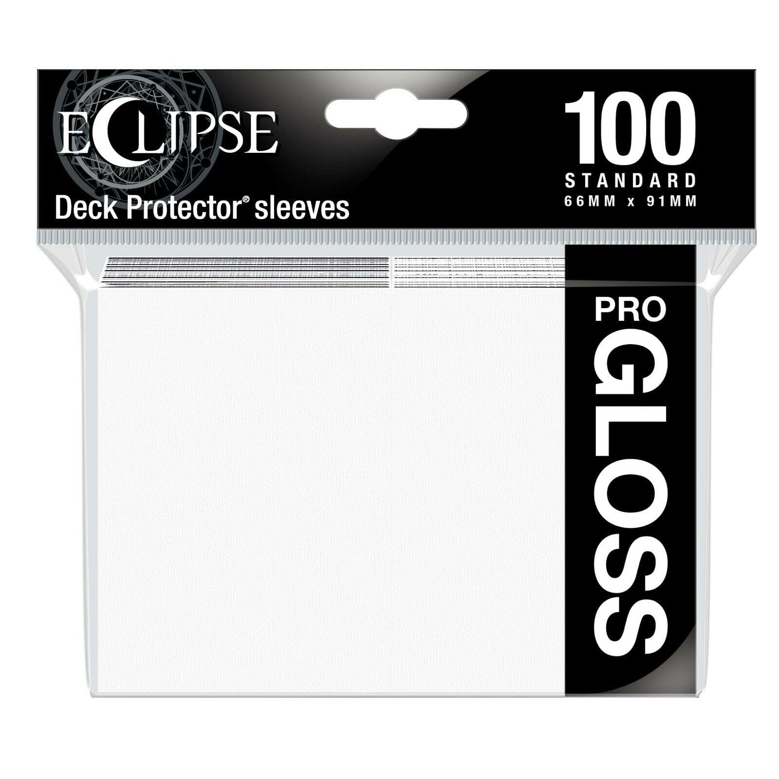 Ultra Pro Eclipse Gloss sleeves front view highlighting crystal-clear shine for display-ready cards.