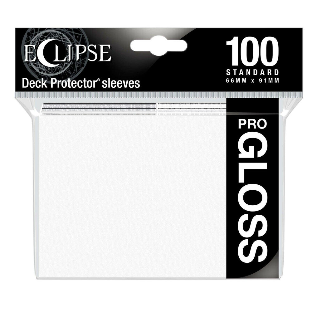 Ultra Pro Eclipse Gloss sleeves front view highlighting crystal-clear shine for display-ready cards.
