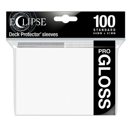 Ultra Pro Eclipse Gloss sleeves front view highlighting crystal-clear shine for display-ready cards.