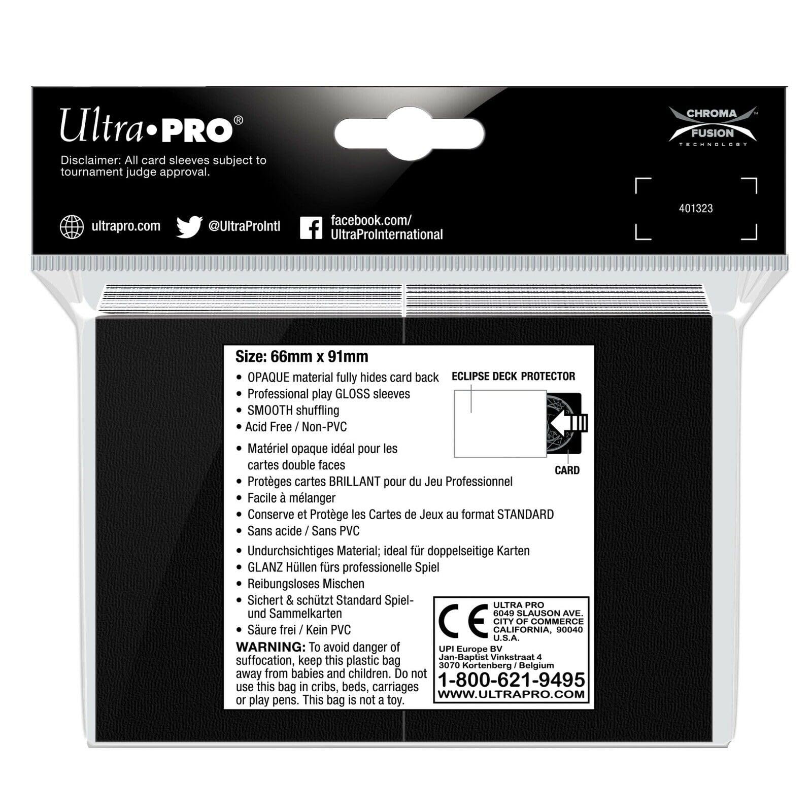 Ultra Pro Eclipse Gloss sleeves in use offering smooth shuffle and handling.