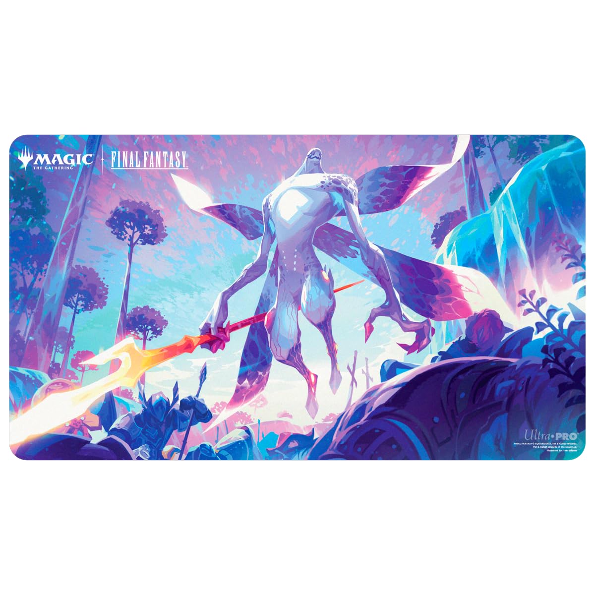Ultra Pro Absolute Virtue playmat art featuring Final Fantasy visuals for MTG sessions, enhancing immersion.