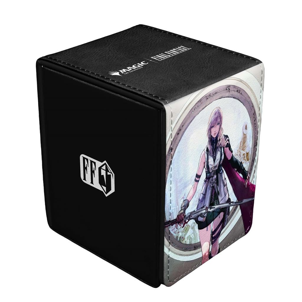 Ultra Pro Final Fantasy Alcove Flip Deck Box Lightning protects MTG decks during travel.