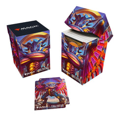 Ultra Pro Final Fantasy Bahamut deck box with Bahamut art keeps 100 standard cards organized and protected.