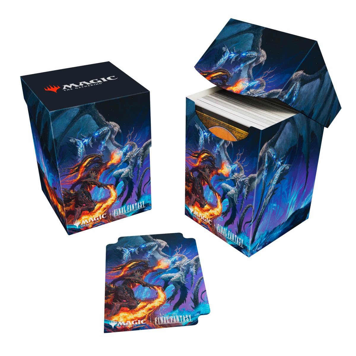 Ultra Pro Final Fantasy x Bahamut Ifrit deck box with 100-card capacity for organized transport