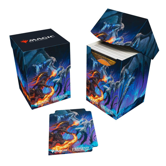 Ultra Pro Final Fantasy x Bahamut Ifrit deck box with 100-card capacity for organized transport