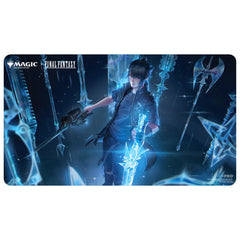 Ultra Pro Final Fantasy x Noctis playmat artwork for MTG gameplay on a smooth surface.