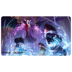 Ultra Pro Final Fantasy x Temporal Extortion playmat top view protects cards during MTG gameplay