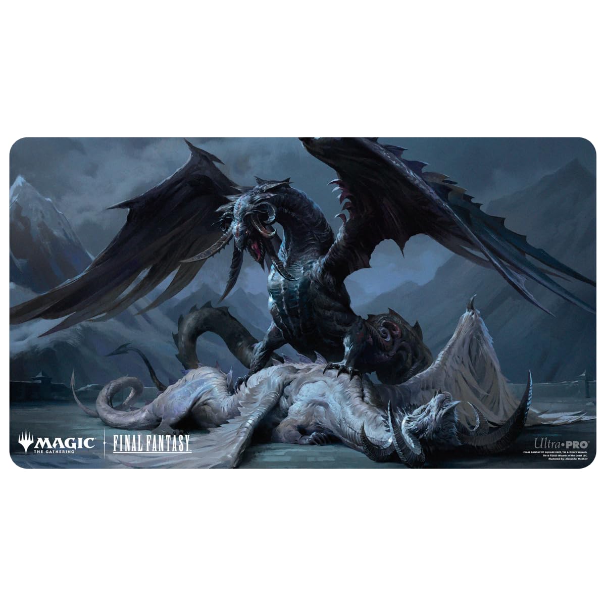 Ultra Pro Final Fantasy playmat featuring Bahamut and Ifrit artwork for MTG sessions.