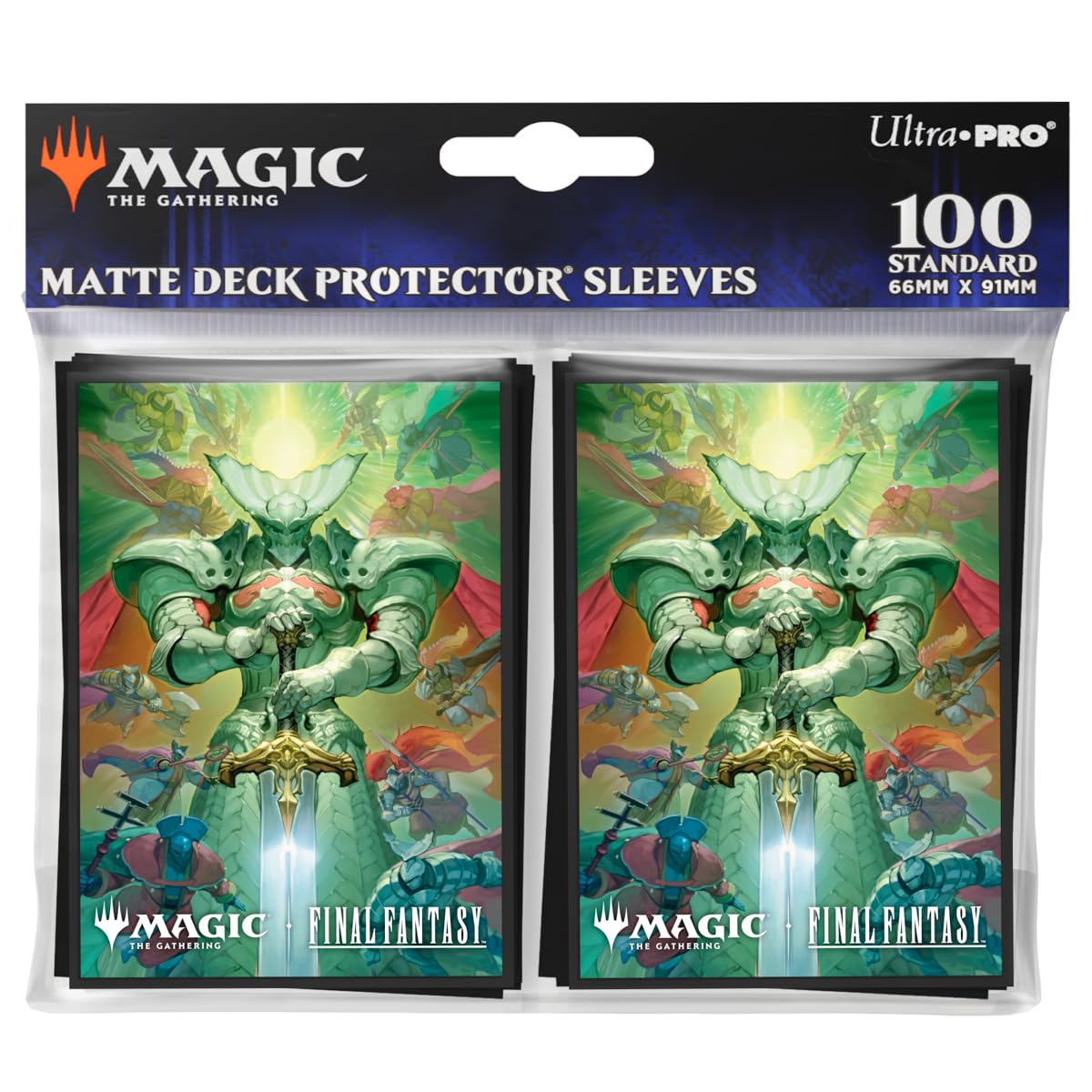 Ultra PRO Final Fantasy x Universes Beyond sleeves featuring Summon Knights of The Round, ideal for tournament-ready decks.