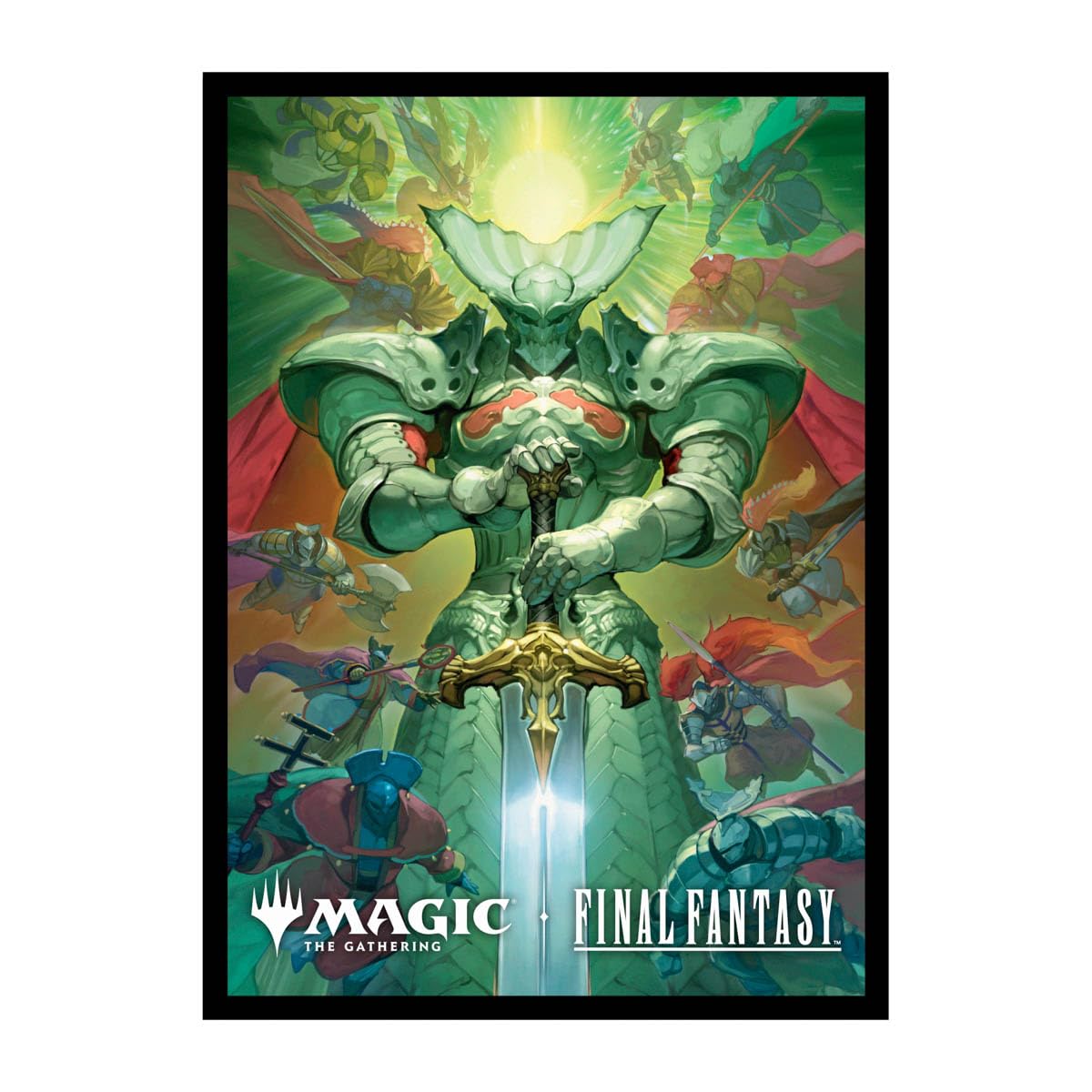 Ultra PRO Final Fantasy x Universes Beyond art close-up highlights ChromaFusion durability for long-lasting protection.