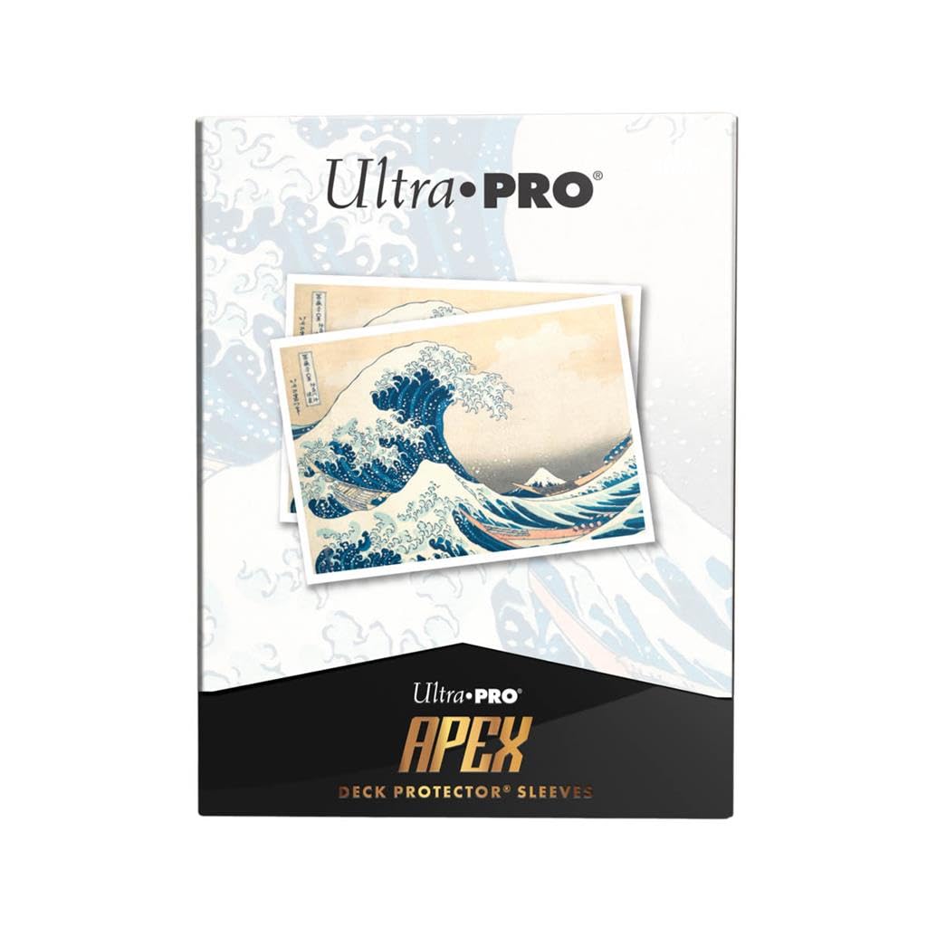 Ultra Pro Great Wave off Kanagawa 105ct Apex sleeves protect cards with archival-safe material and gloss fronts.