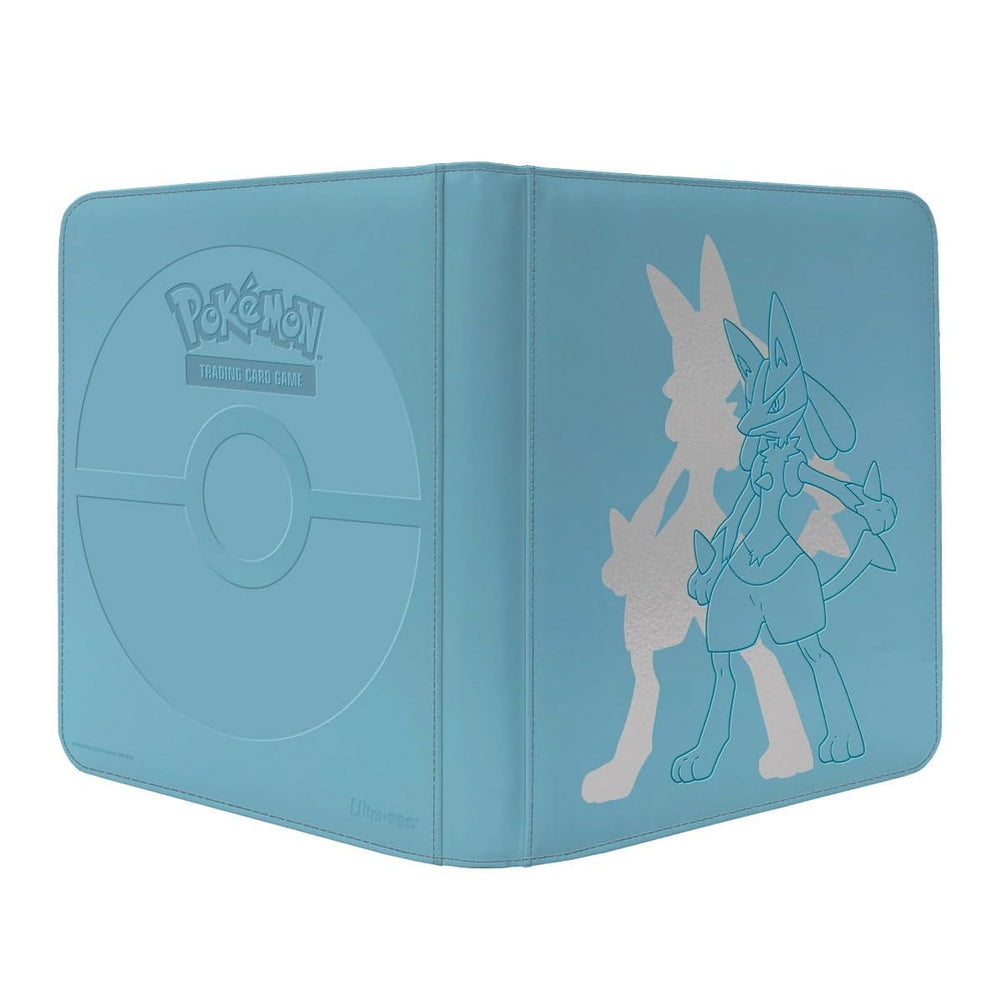 Ultra Pro Lucario 12-pocket binder interior showing side-loading pockets for secure organization.