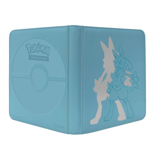 Ultra Pro Lucario 12-pocket binder interior showing side-loading pockets for secure organization.