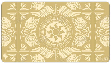 Ultra PRO Mana 7 Plains playmat with MTG art and non-slip backing for stable play