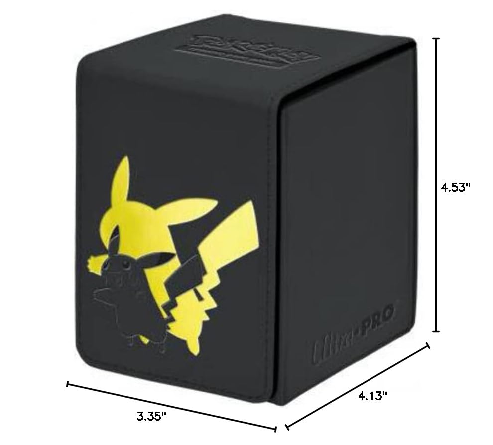 Ultra PRO Pikachu Alcove Flip Deck Box featuring magnetic closure to secure cards during play