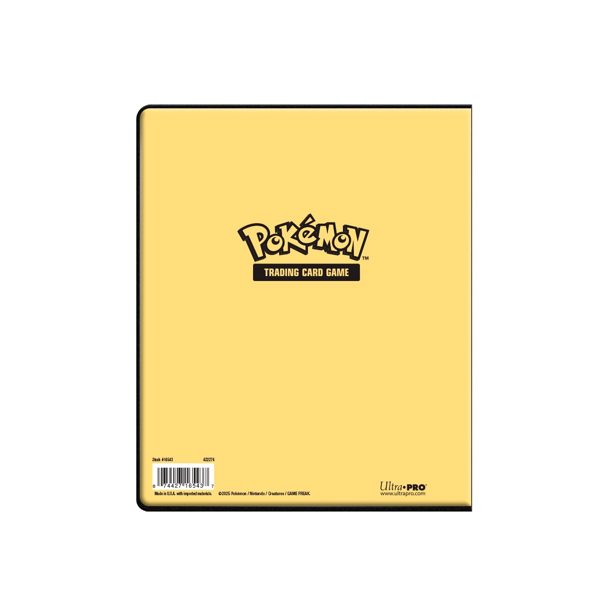 Inside sleeves of Ultra Pro Pikachu portfolio protect cards while keeping them visible.