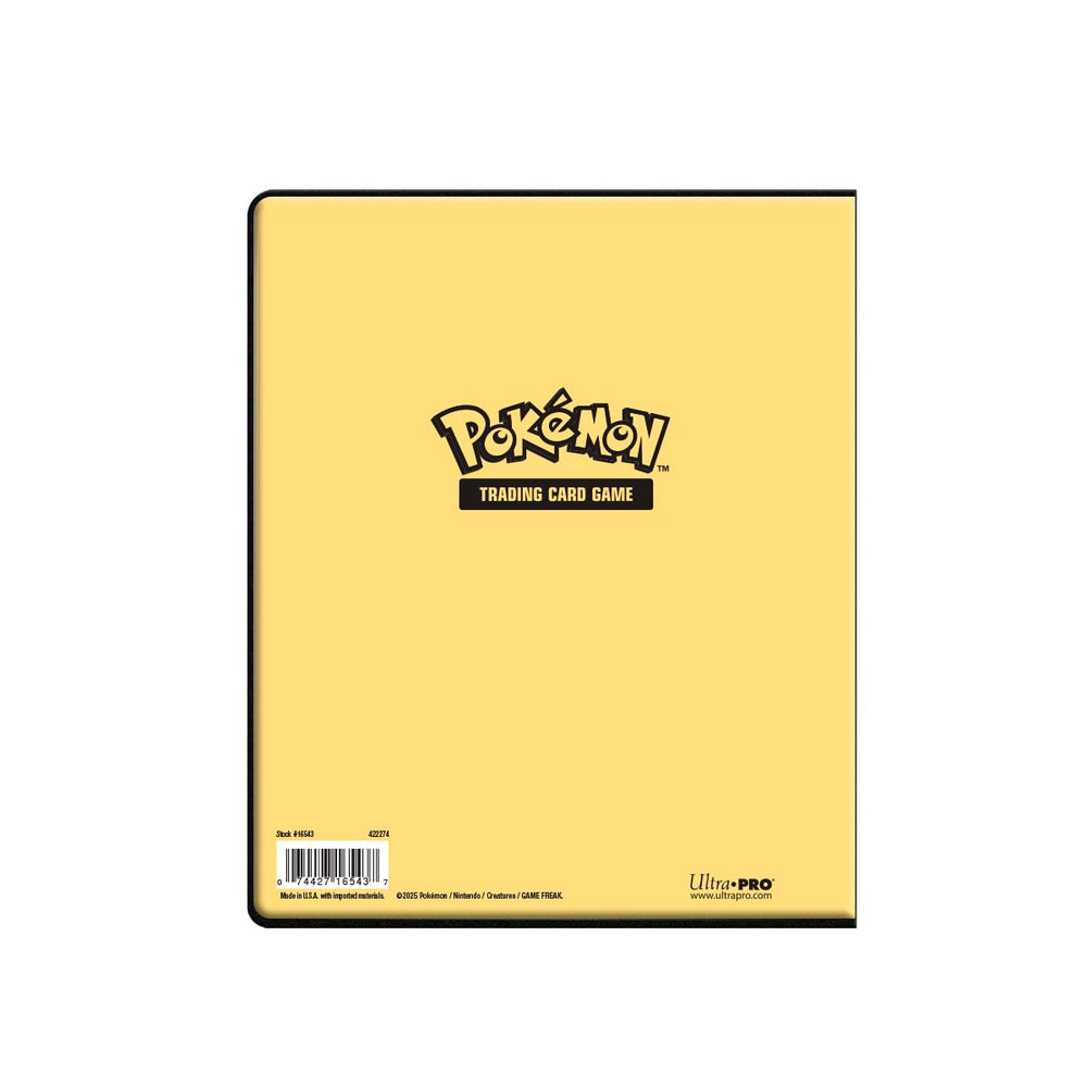 Inside sleeves of Ultra Pro Pikachu portfolio protect cards while keeping them visible.