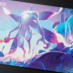 Ultra Pro Absolute Virtue playmat non-slip backing ensures stable gameplay on any desk surface.