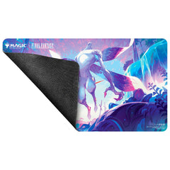Ultra Pro playmat with soft fabric top protects cards and eases shuffling during gameplay.